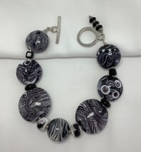 Image 2 of Black & White Lentil Bracelet