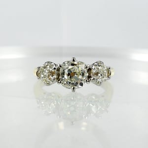 Image of pj5723 Old cut diamond trilogy ring.