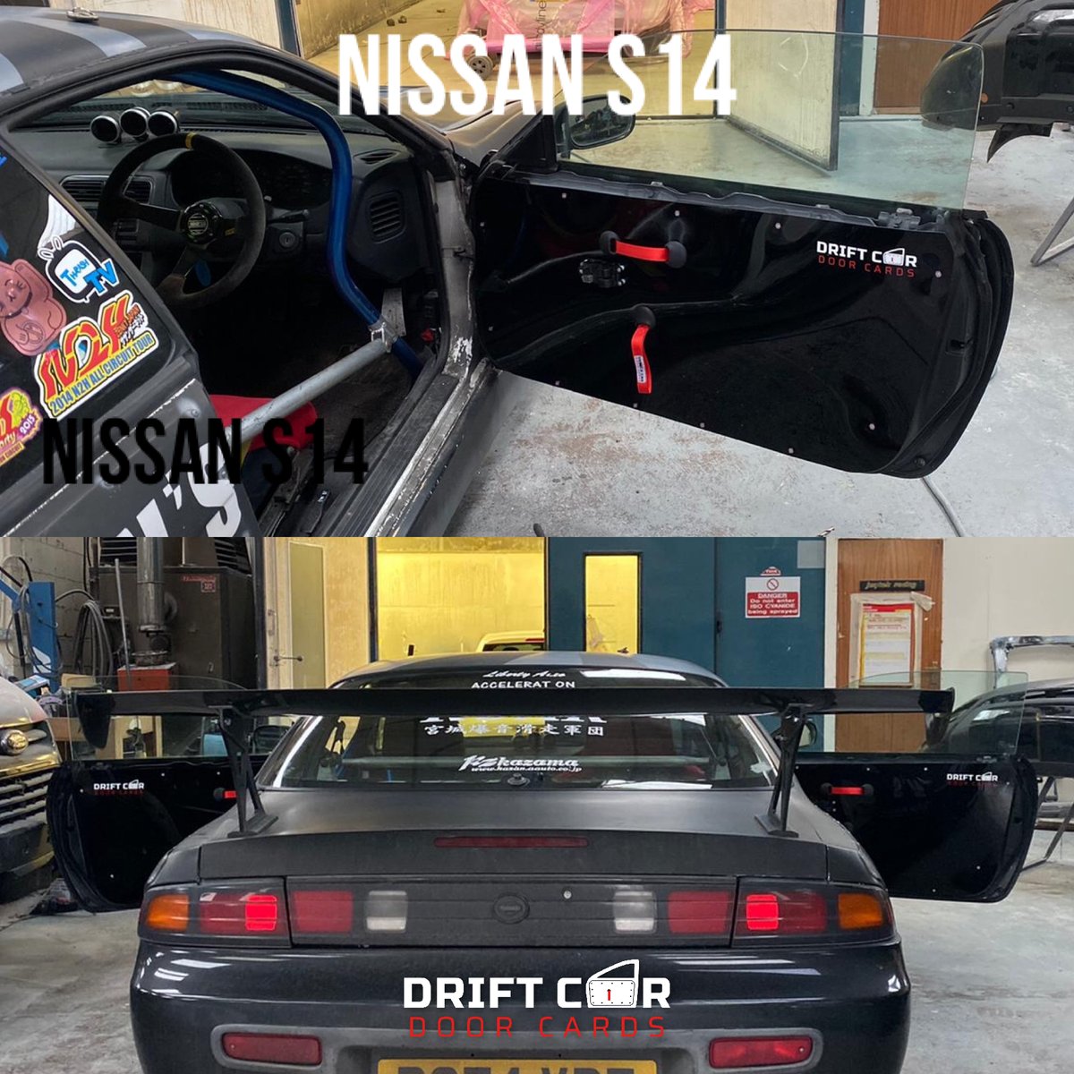 Nissan S14 Material Handle option Door Cards Custom Made