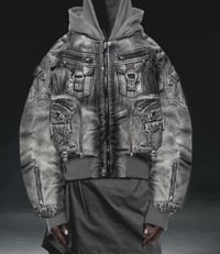 Image 4 of SS25 ‘Sonata’ Over-dyed Cotton Bomber Jacket 