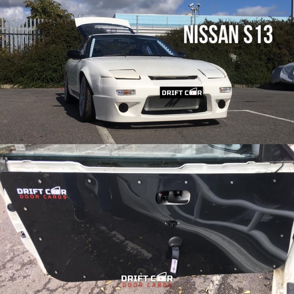 Image of Nissan S13 Drift Car Door Cards - using original handle