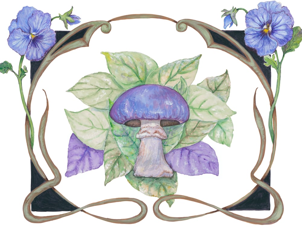 Image of Purple Mushroom Poster