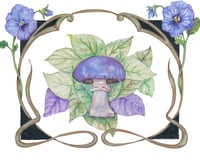Purple Mushroom Poster