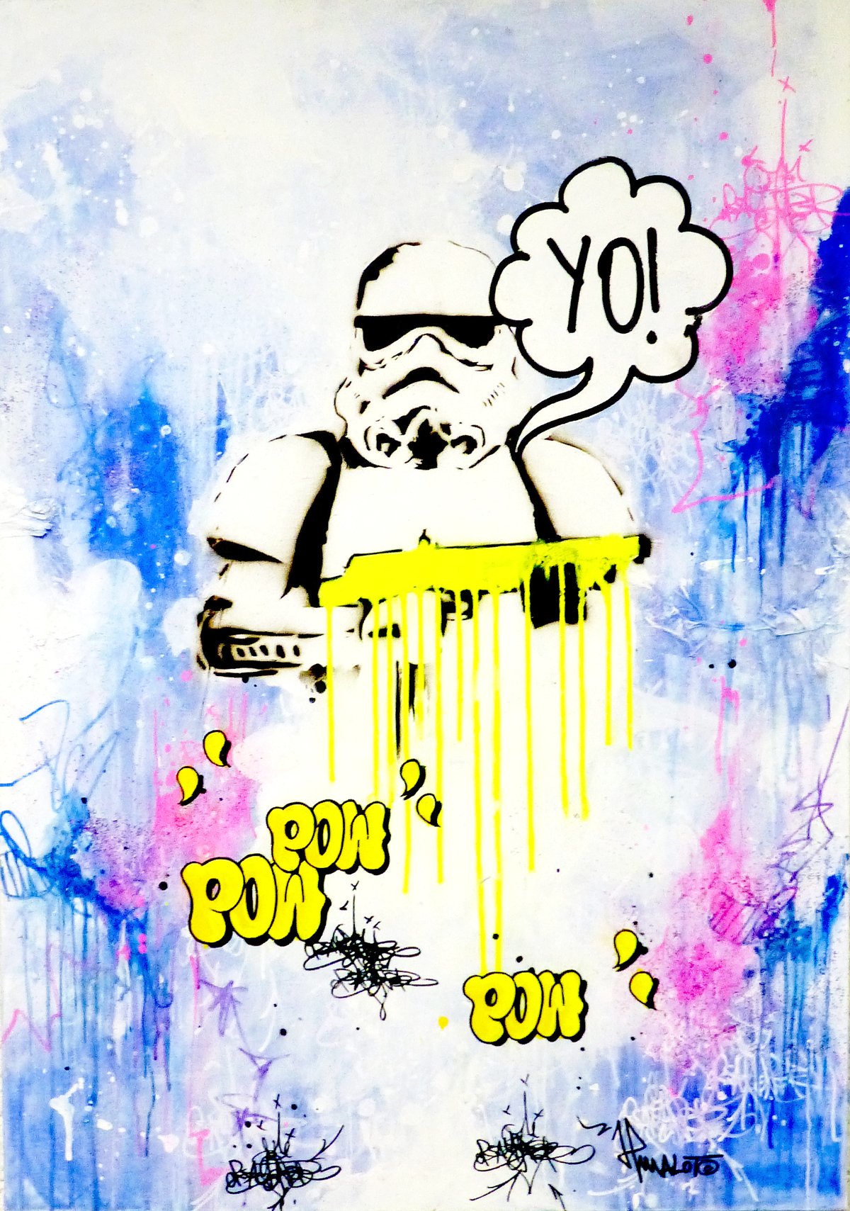 Image of 'YO!' Trooper (Yellow). JP MALOT 2020.