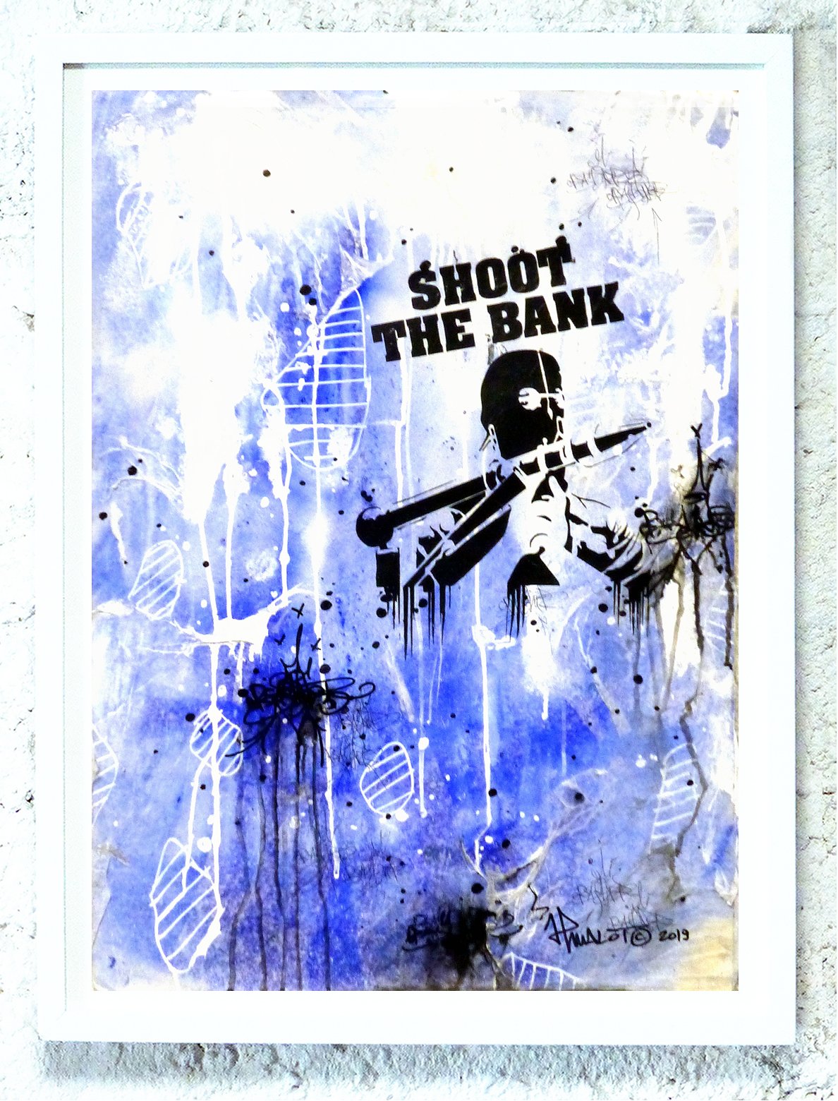 Image of SHOOT THE BANK! On Blue. 2020