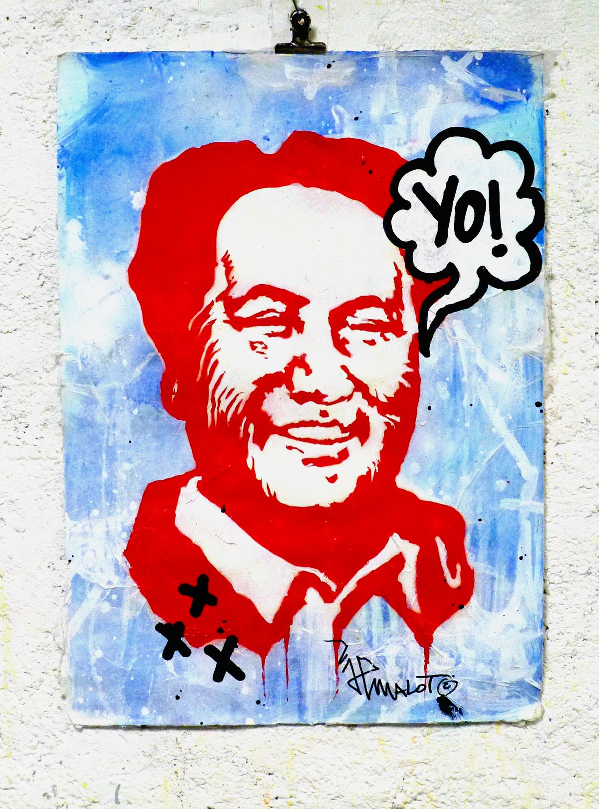 Image of 'YO! Mao, on blue'.