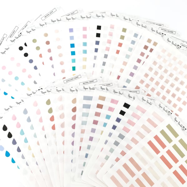 Image of Color Transparent Shape Stickers 
