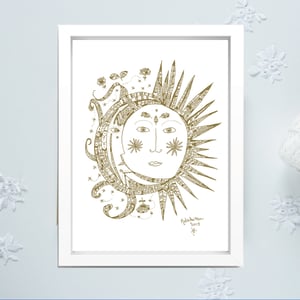 Image of Gold * Sun & Moon*_A3