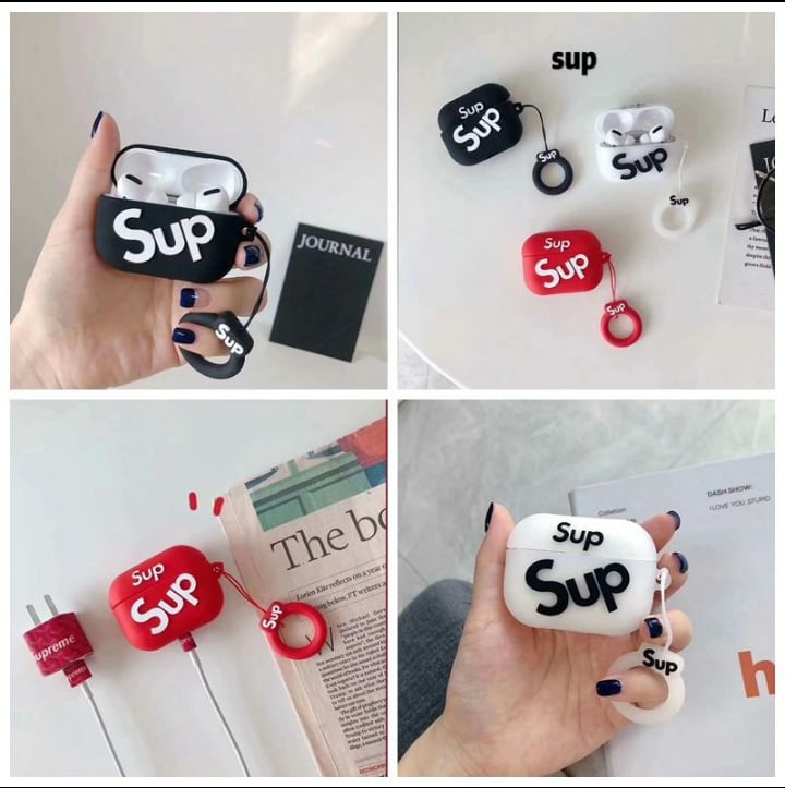 supreme rick and morty airpod case