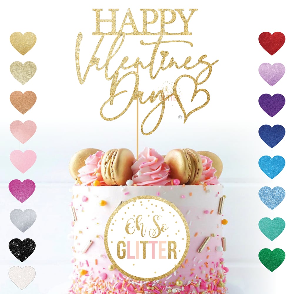 Image of Happy Valentines Day Cake Topper