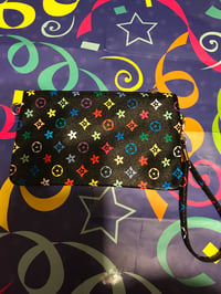 Black Colorful Wristlet