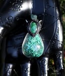Image 1 of Emerald Moss Vial Necklace