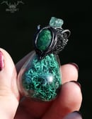 Image 3 of Emerald Moss Vial Necklace