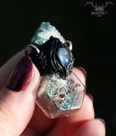 Image 2 of Pale Blue Moss Vial Necklace