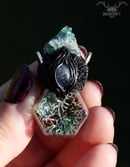 Image 3 of Pale Blue Moss Vial Necklace