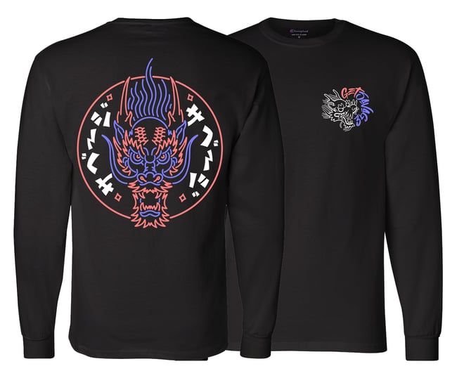 GTSVG X CHAMPION Neon Doragon Long Sleeve
