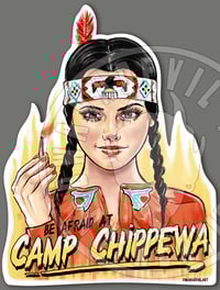 Image 1 of Wednesday Addams (Camp Chippewa) Vinyl Sticker 
