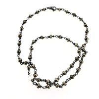 Image 3 of Pyrite and herkimer diamond necklace