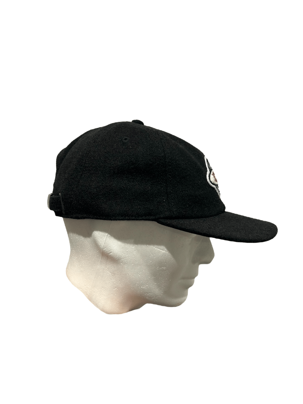 Globe Patch Cap - Black wool