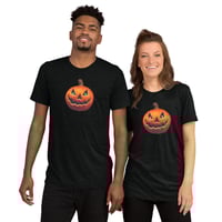 Image 1 of Short Sleeved T-shirt (Adult M/F) - Classic Jack O Lantern