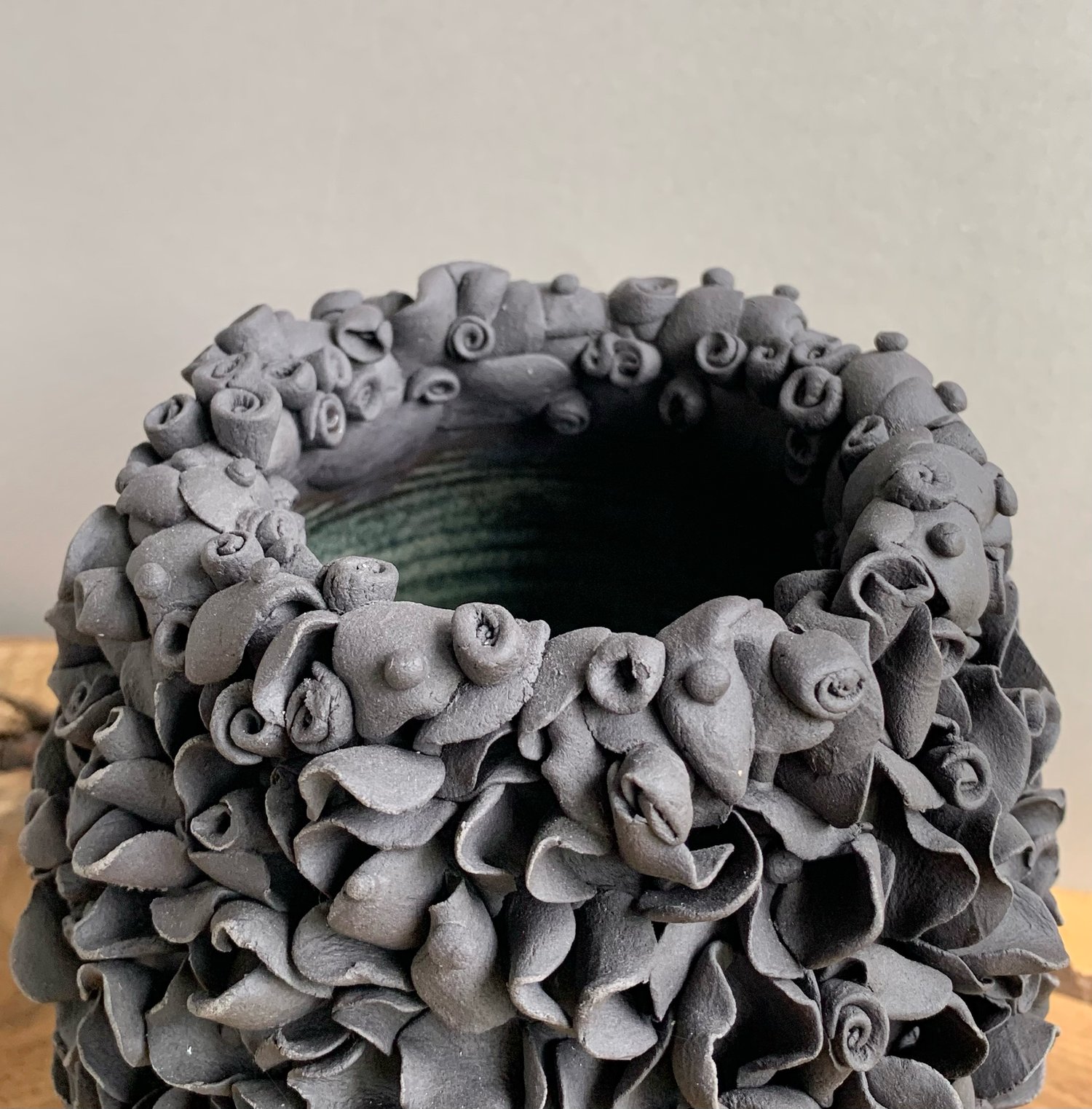 Image of Black Petal Vase 