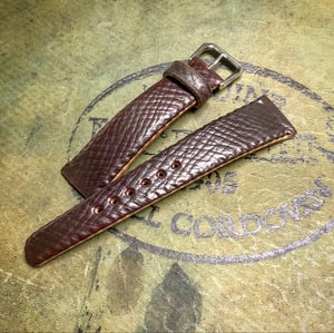 Image of N°8 RG SECRET STITCHING Horween Shell Cordovan Watchstrap