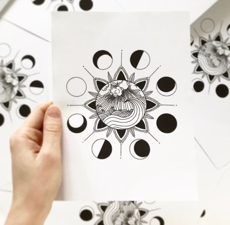 Image of Moon phases Print