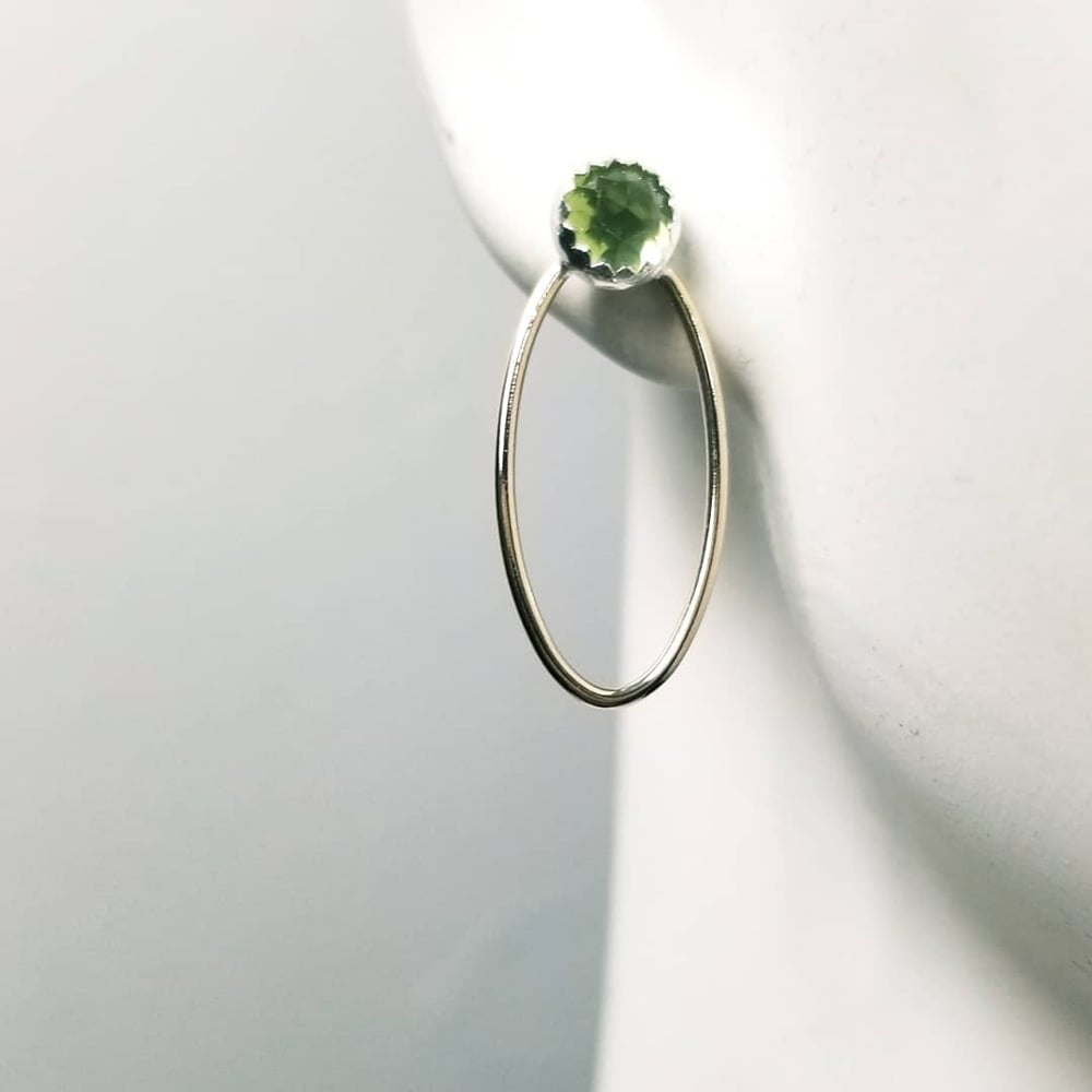 Image of Oval Gem Earring
