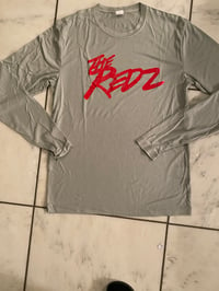 Image 2 of Grey "REDZ" Long sleeve t shirt