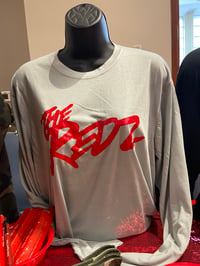 Image 3 of Grey "REDZ" Long sleeve t shirt