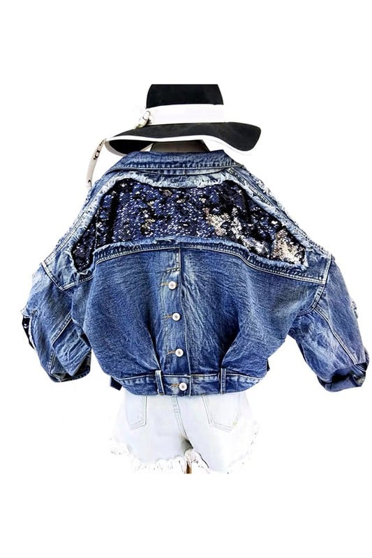 beaded denim jacket
