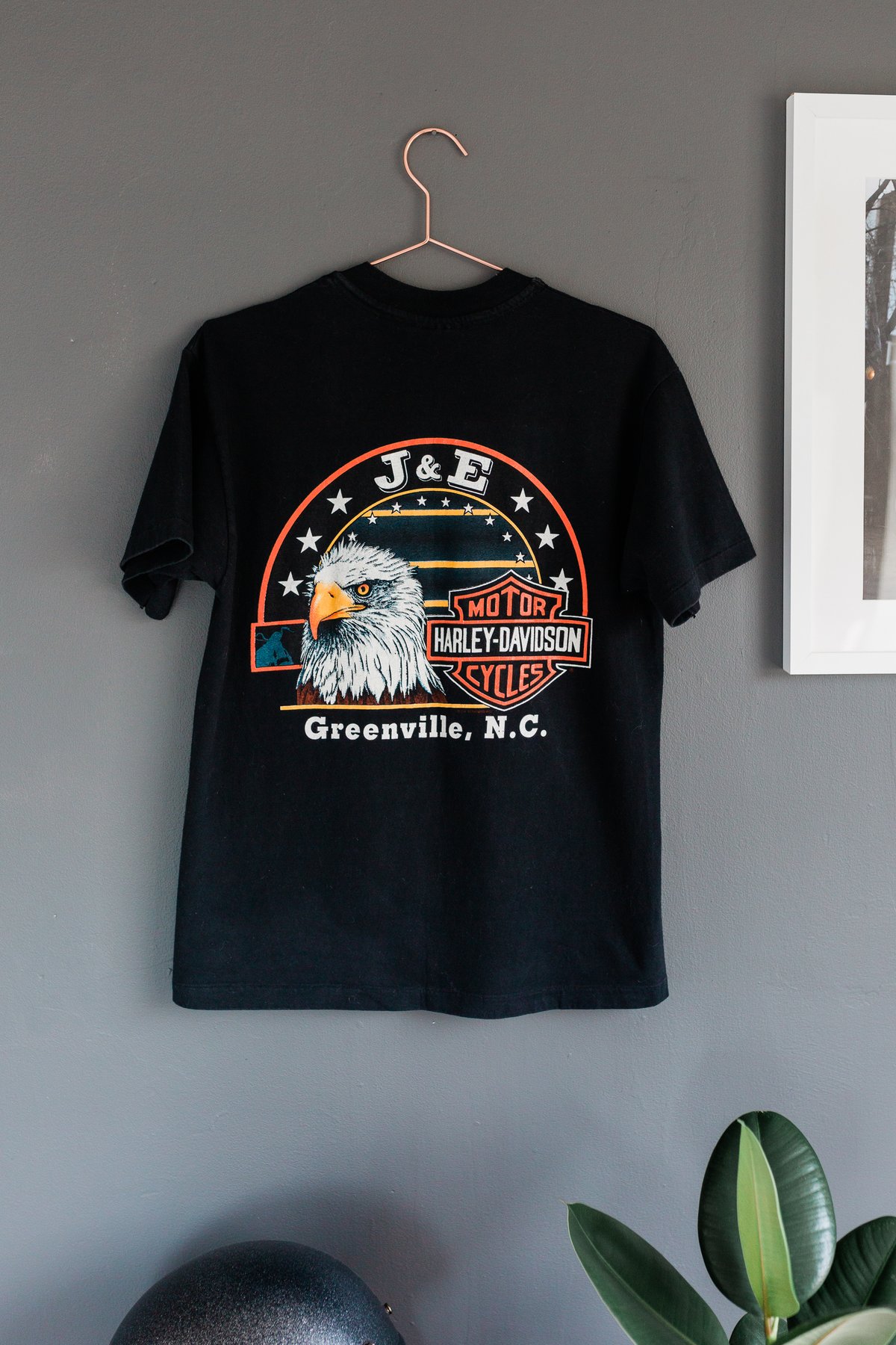 Image of 90's Harley Davidson Greenville, N.C. Pocket Tee