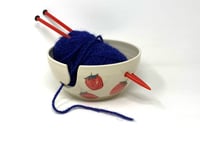 Image 4 of Strawberry Decorated Medium Yarn Bowl