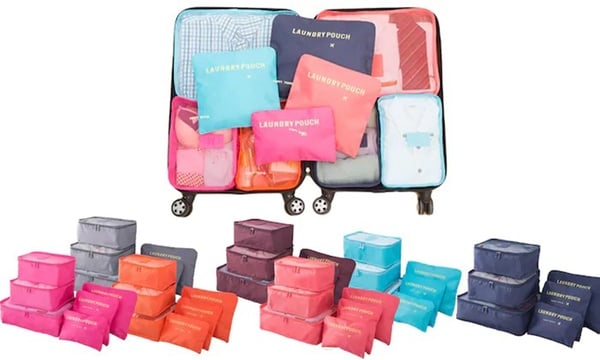 Image of Waterproof Lightweight Travel Organizer Packing Bags Storage Cubes (6-Piece-Set)
