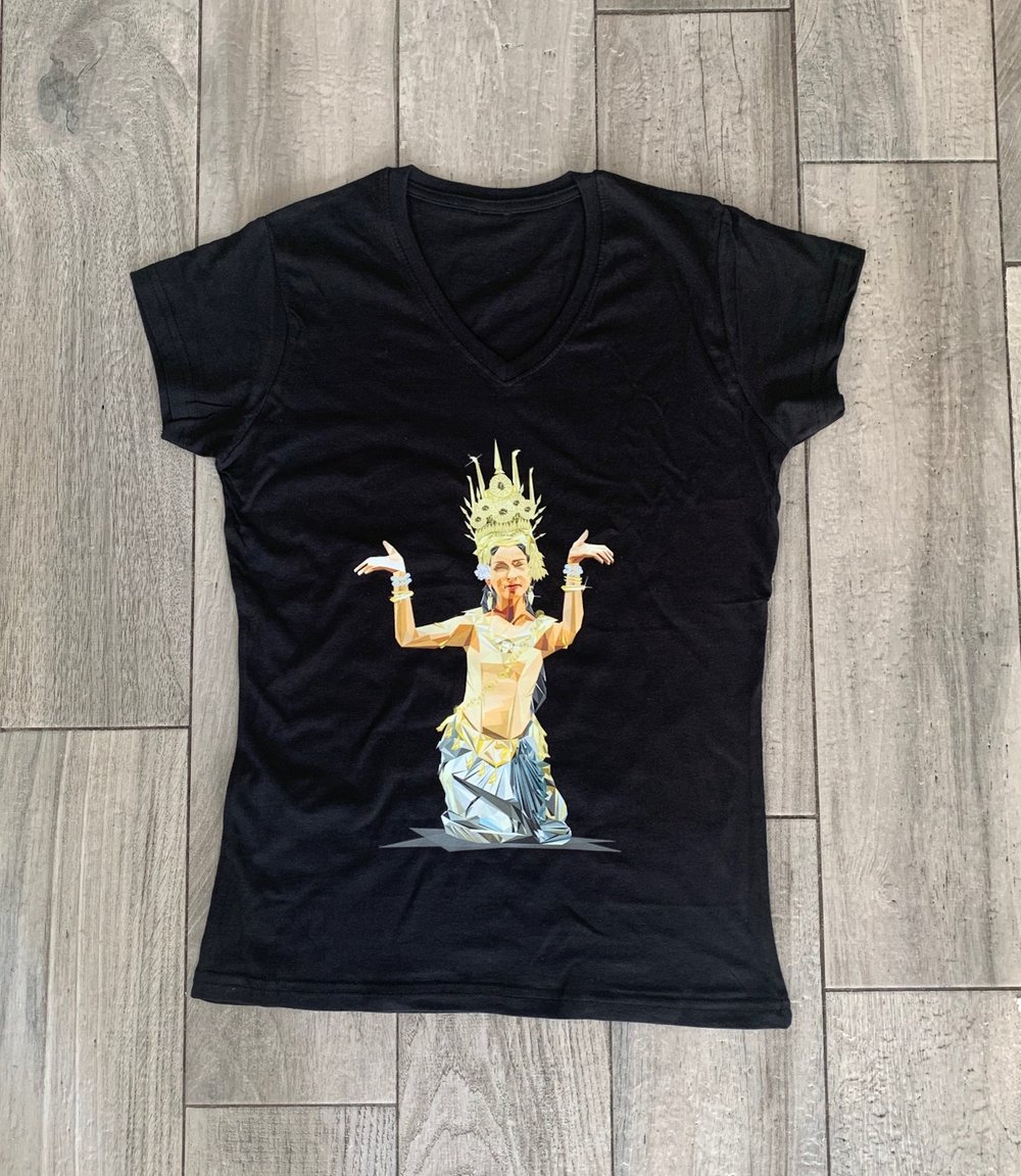 Image of Women V-neck Apsara Tee