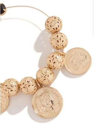 Image of Coin Hoop Earring