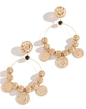 Coin Hoop Earring