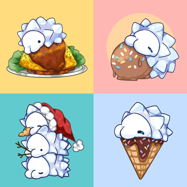 Image of Iridescent Snom Stickers