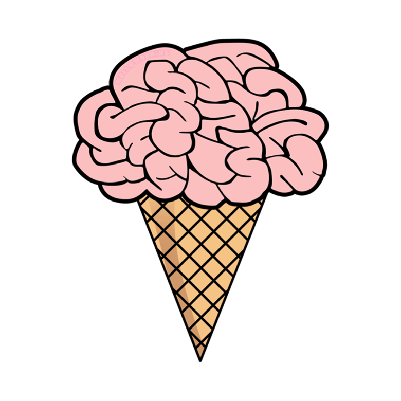 Image of MELLOWBRAINS "BRAIN FREEZE" LOGO STICKER