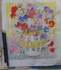 Image 3 of ‘Sweet Peas in a Ravilious Jug’ card