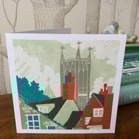 ‘Cathedral Rooftops, Lincoln’ card