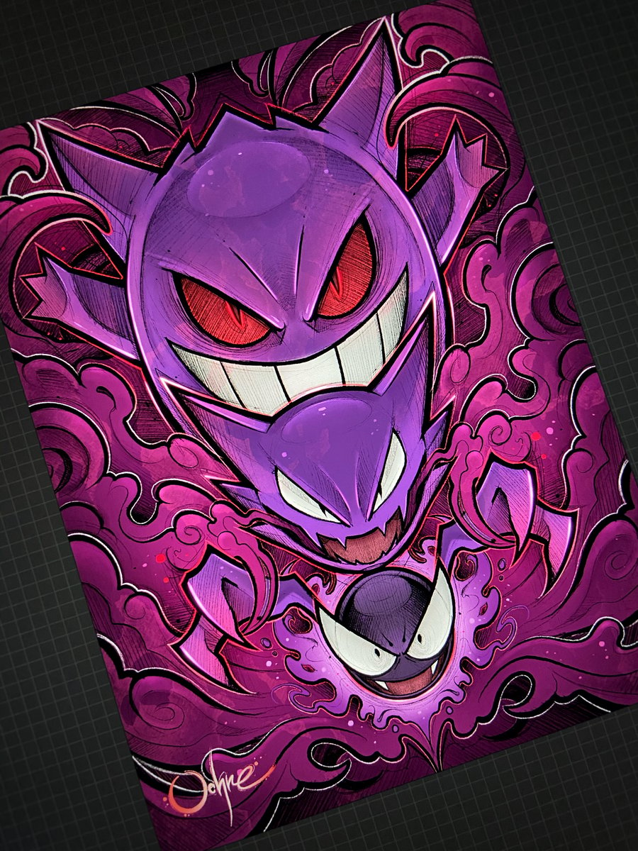 Gastly, Haunter & Gengar | Ochre Fox