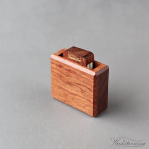 Image of Square rotating ring display box, secret proposal box - ready to ship