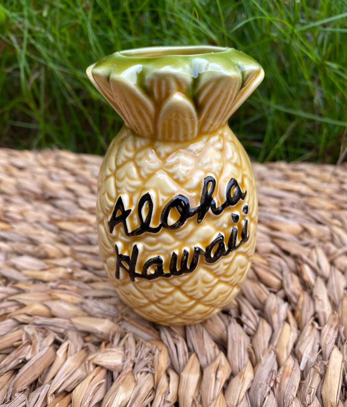 Image of Vintage "Aloha Hawaii" Ceramic Pineapple 