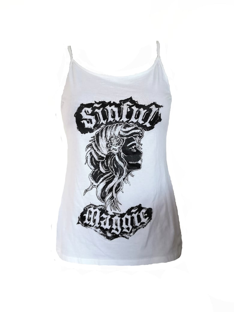 Image of Ladies White Logo Vest