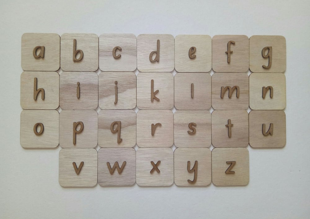 Image of Wooden Alphabet Letters a-z