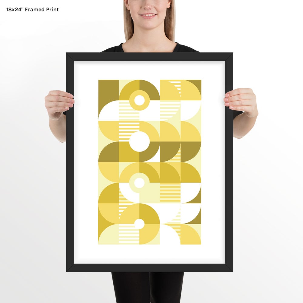 Image of Monochromatic Machine in Gold Art Print