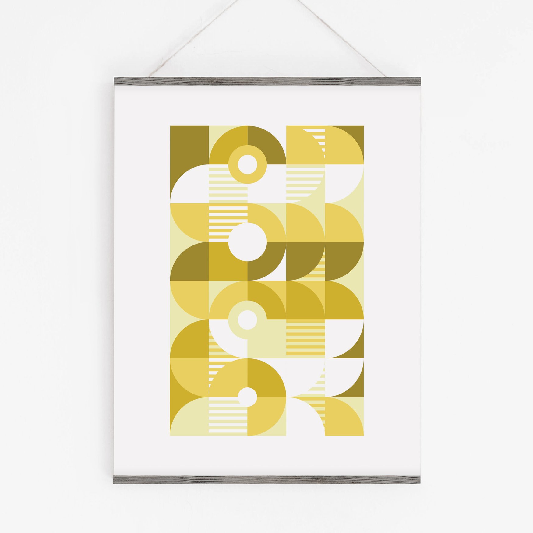 Image of Monochromatic Machine in Gold Art Print