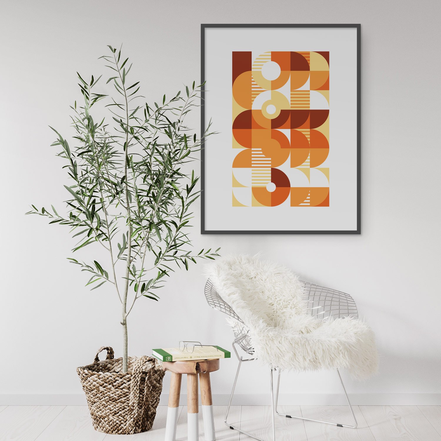 Image of Monochromatic Machine in Orange Art Print