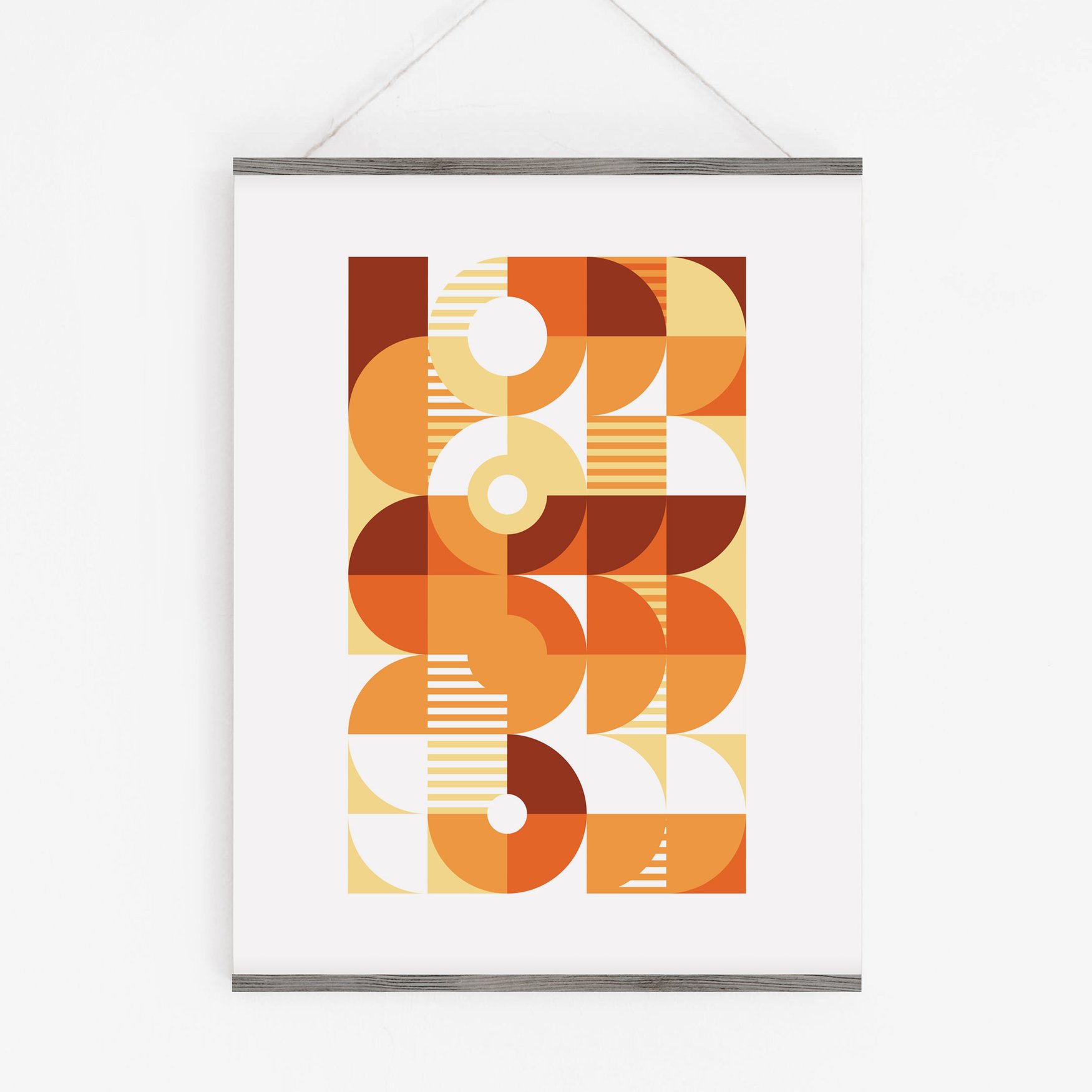 Image of Monochromatic Machine in Orange Art Print